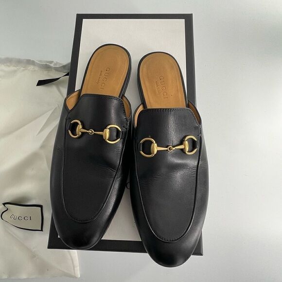 Gucci WOMEN'S PRINCETOWN LEATHER SLIPPER - Picture 2 of 12